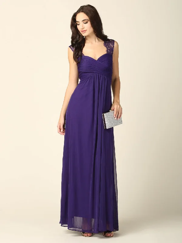 Long Formal Sleeveless Chiffon Bridesmaids Dress