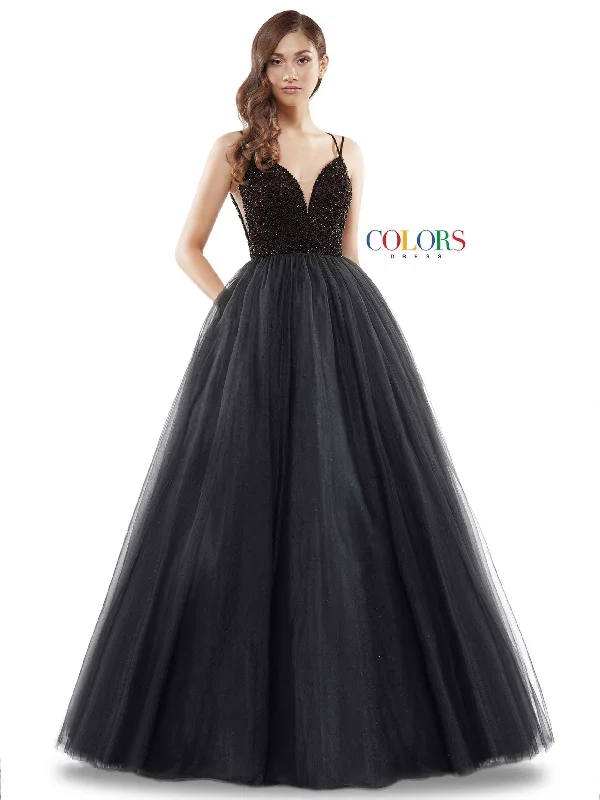 Colors 2382 Colors Long Formal Beaded Prom Dress