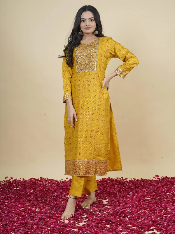 Luminous Mustard Kurta Set