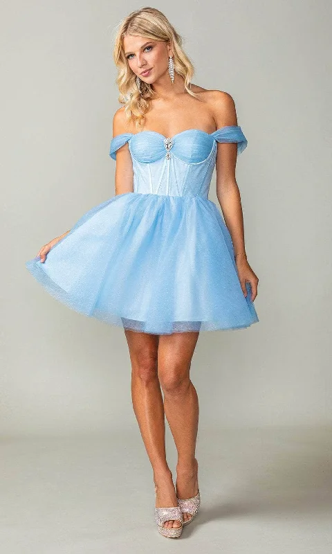 Dancing Queen 3394 - Off Shoulder A-Line Cocktail Dress