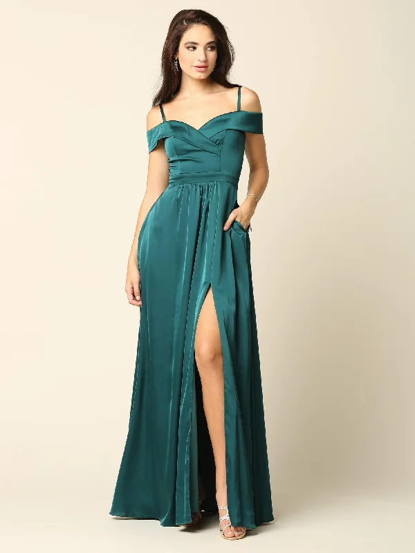 Long Formal Off Shoulder Bridesmaid Dress