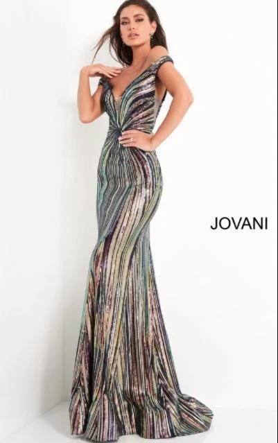 Jovani 04809 Off Shoulder Prom Long Dress