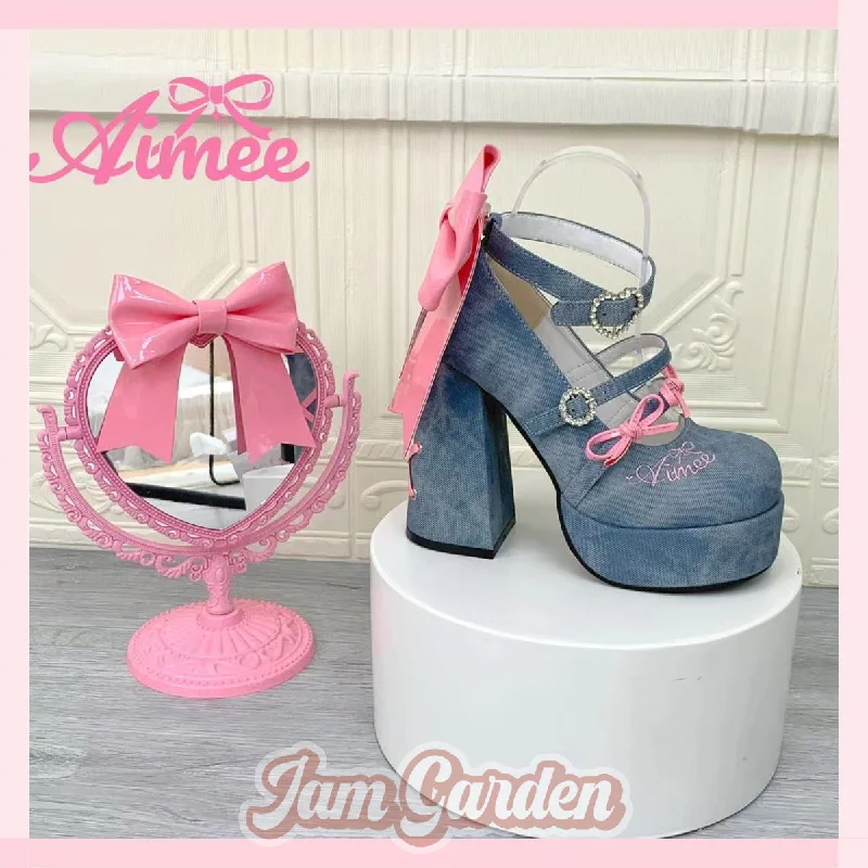 【Barbie girl】Barbie hot girl denim high heels