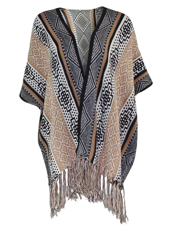 Aztec Print Kimono Sweater