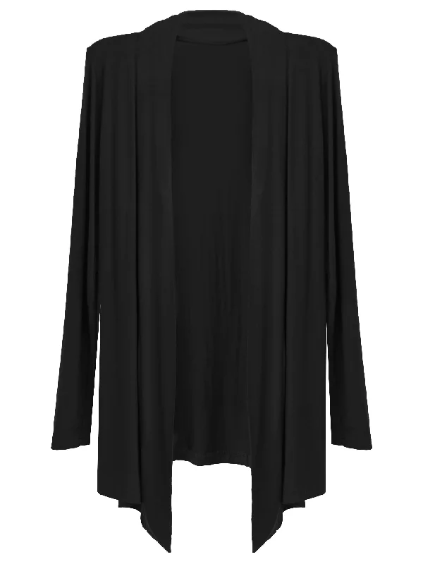 Lightweight Womens Open Front Draped Cardigan