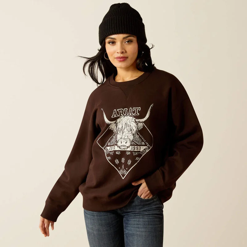 Ariat Taurus Oversized Crew Sweatshirt Mole -  3960