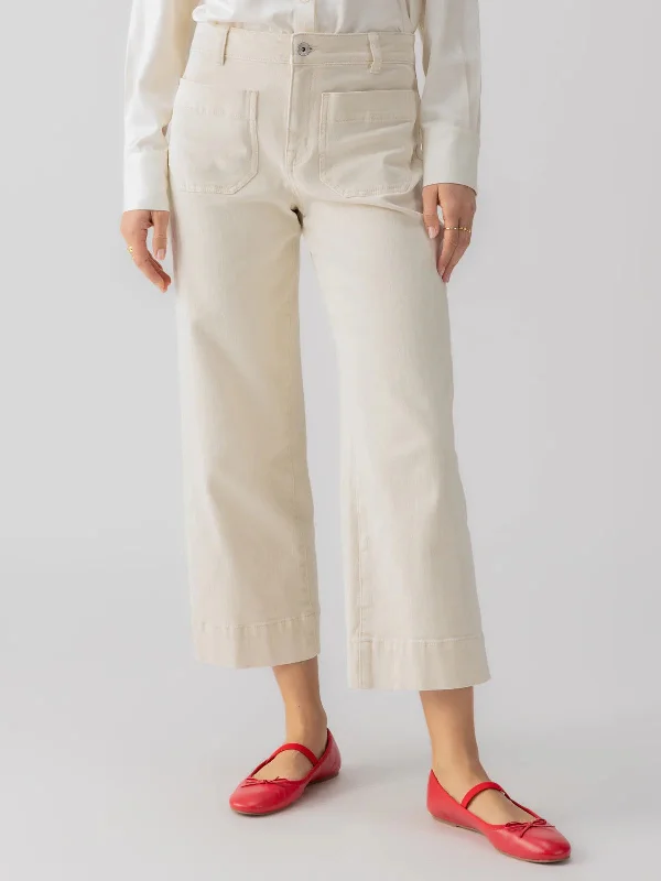 Sanctuary The Marine Denim Pant - FRENCH VANILLA