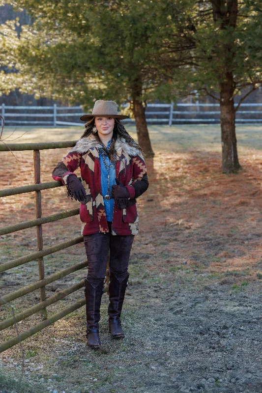 Tasha Polizzi Burgundy Bridget Jacket