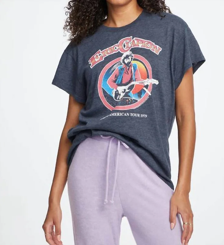 Eric Clapton - North American Tour Tee In Dark Denim