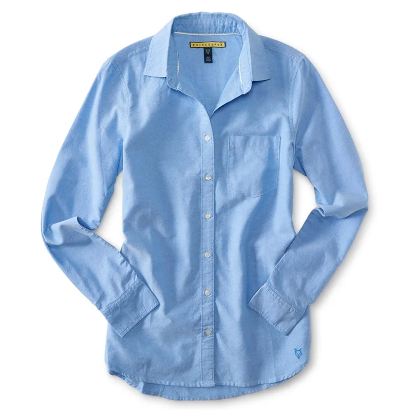 Aeropostale Womens Oxford Button Up Shirt, Blue, Large