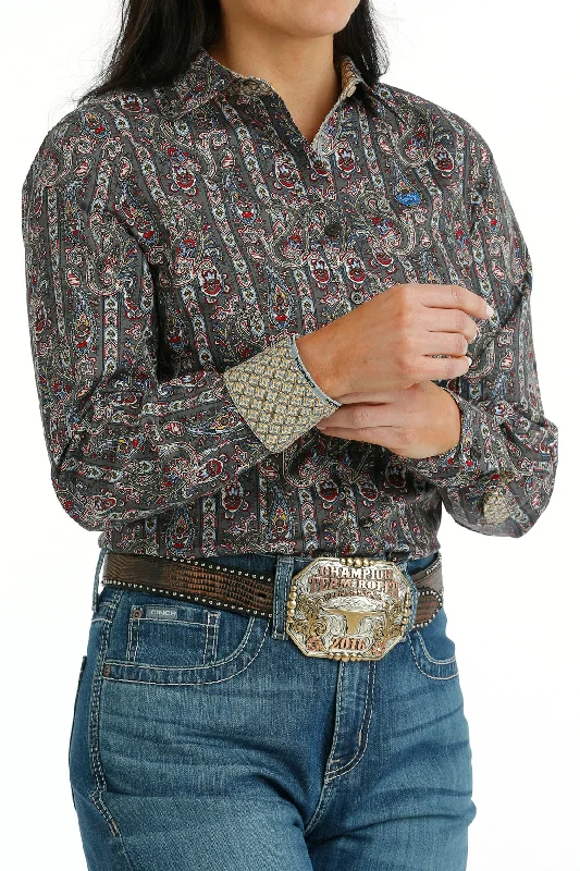 Women's Cinch Button Down Shirt #MSW9165047