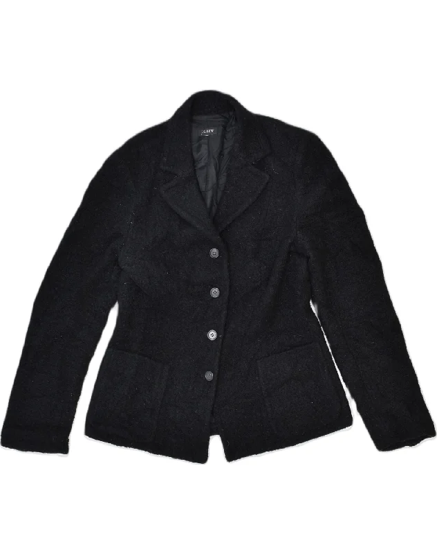 J. CREW Womens 4 Button Blazer Jacket UK 10 Small Black