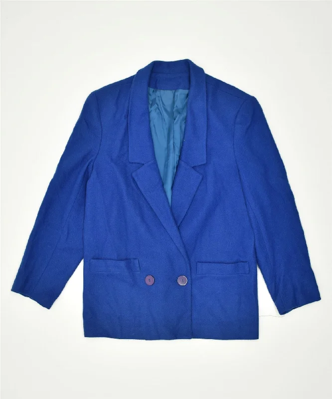 STEPHEN DOUGLAS LTD Womens Double Breasted Blazer Jacket US 14 XL Blue