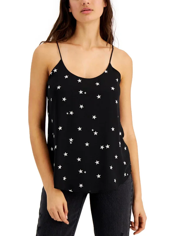 Womens Printed Sleeveless Shell