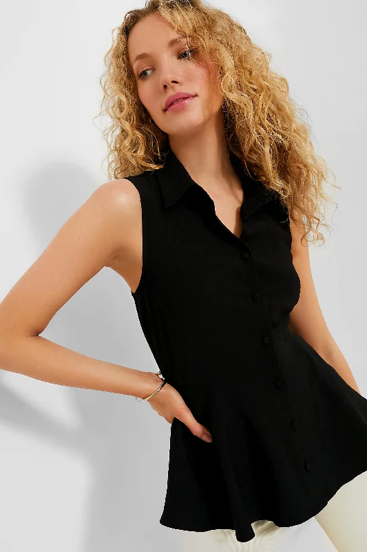 Black Sleeveless Ashlen Blouse