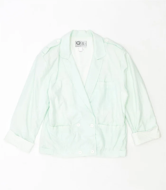 C&A Womens Oversized Double Breasted Blazer Jacket EU 40 Medium Green