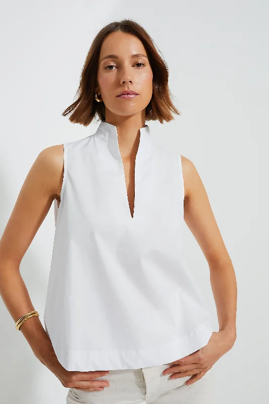 White Sleeveless Celeste Top