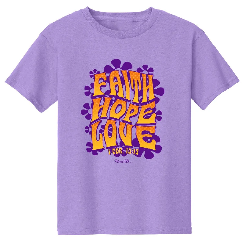 Blessed Girl Kids T-Shirt Faith Hope Love