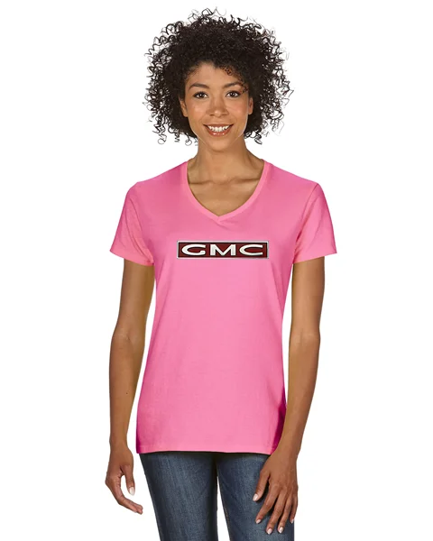 GMC 1960's Ladies Short sleeve V-neck Gildan T-shirt