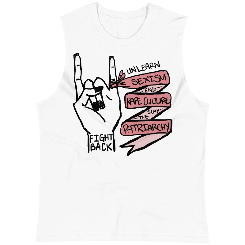 Unlearn Sexism, End Rape Culture -- Unisex Tanktop