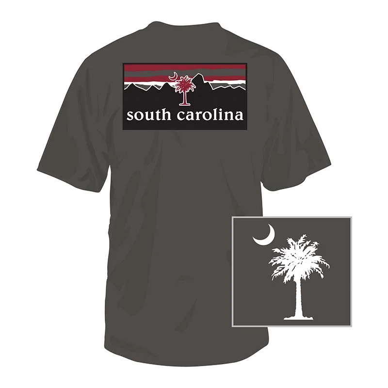 USC Mountains Grey Short Sleeve T-Shirt in Grey