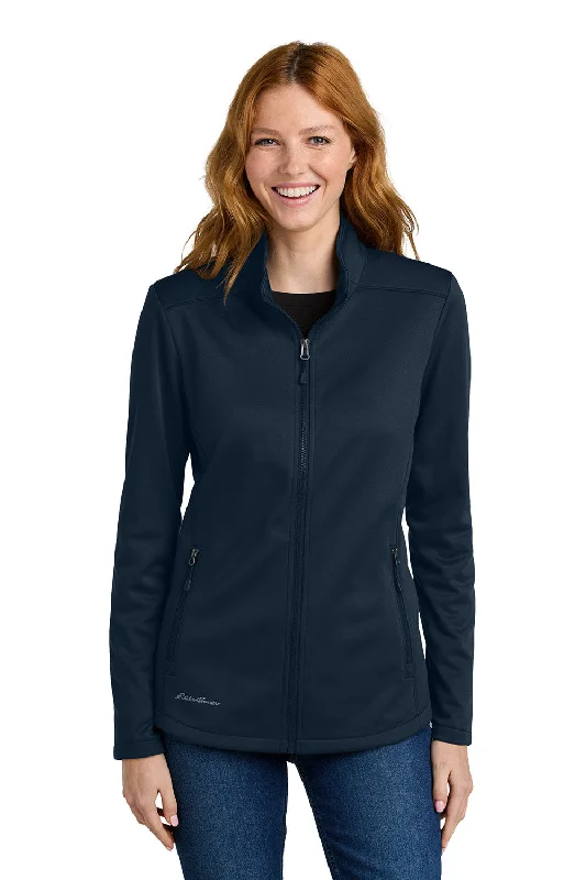 Eddie Bauer Womens Smooth Fleece Full Zip Sweatshirt w/ Pockets - River Navy Blue - COMING SOON