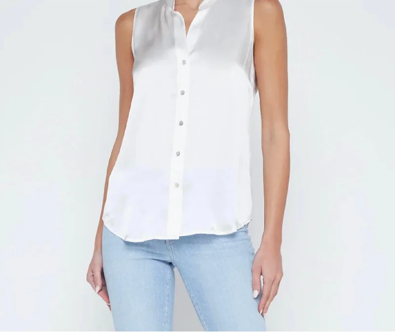 Hendrix Sleeveless Blouse In White