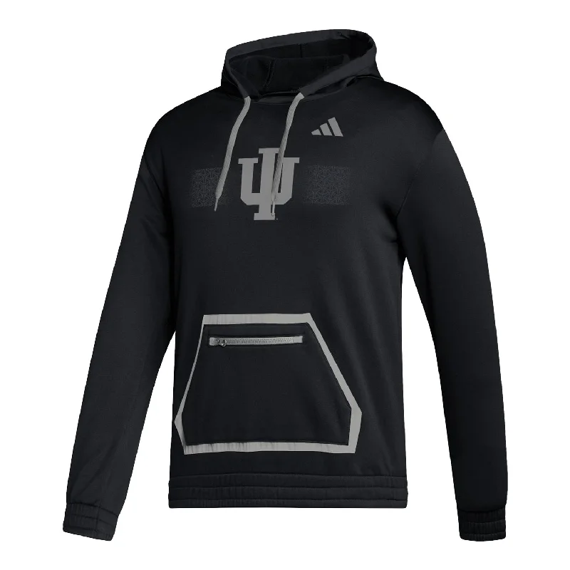 Indiana Hoosiers Adidas Sideline Locker Fade Stripe Black Hood