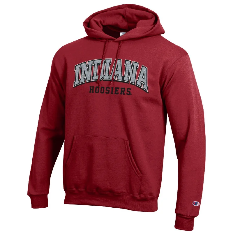 Indiana Hoosiers Twill Arch Powerblend Crimson Hood