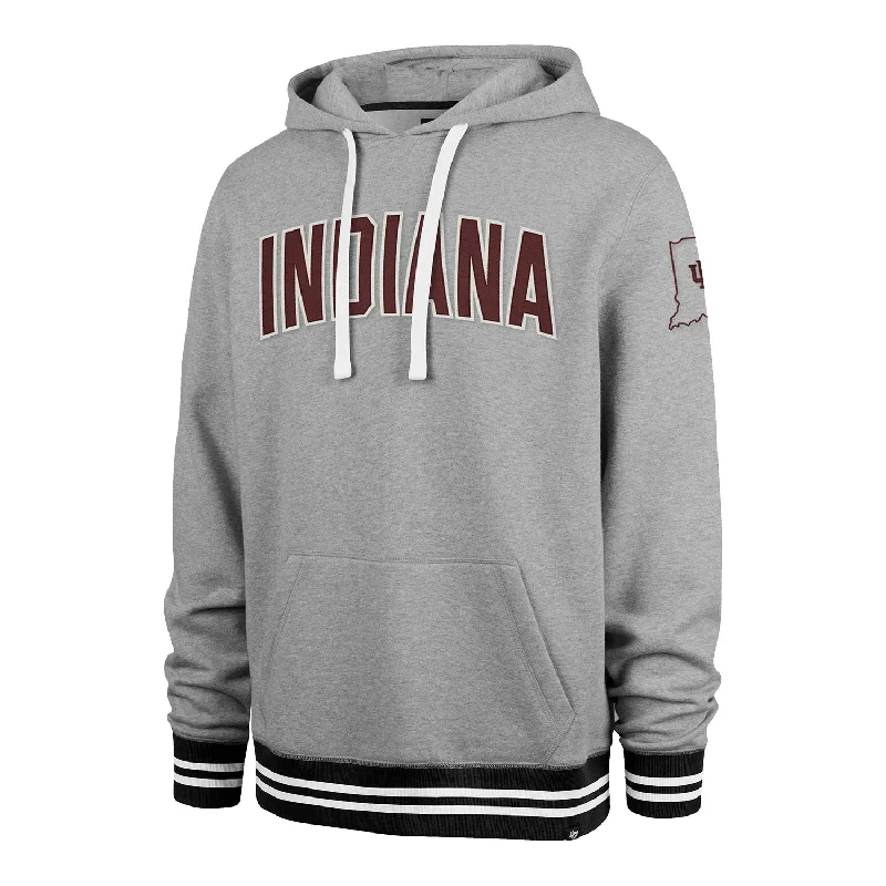 Indiana Hoosiers Eastport Applique Grey Hoodie