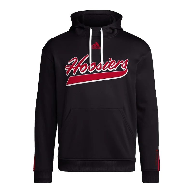 Indiana Hoosiers Adidas Sideline Hooded Black Sweatshirt