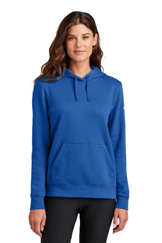 Nike Womens Club Fleece Hooded Sweatshirt Hoodie w/ Kangaroo Pockets - Game Royal Blue - COMING SOON