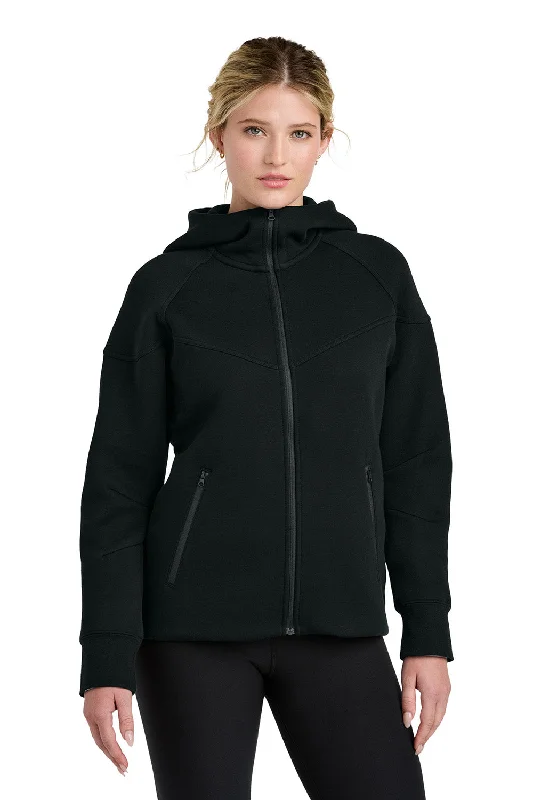 Nike Womens Tech Fleece Full Zip Hooded Sweatshirt Hoodie w/ Pockets - Black - COMING SOON