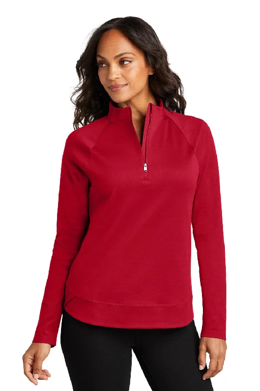 Port Authority Womens C-FREE Cypress Snag Resistant 1/4 Zip Sweatshirt - Rich Red - COMING SOON