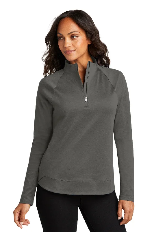 Port Authority Womens C-FREE Cypress Snag Resistant 1/4 Zip Sweatshirt - Steel Grey - COMING SOON